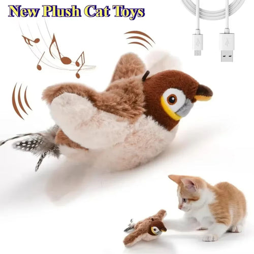 Interactive Electric Catnip Bird Toy