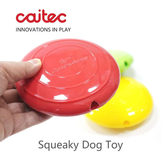 Durable Squeaky Foraging Disc Dog Toy